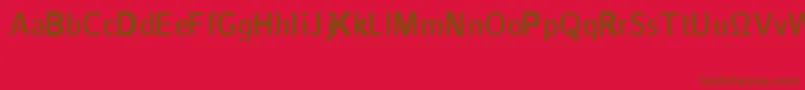 CmSansserifcondensedDemibold Font – Brown Fonts on Red Background