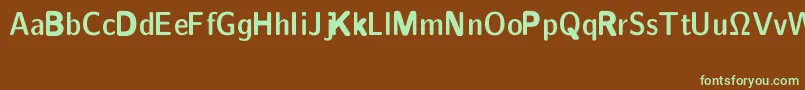 Шрифт CmSansserifcondensedDemibold – зелёные шрифты на коричневом фоне