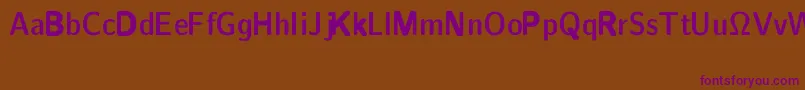 CmSansserifcondensedDemibold Font – Purple Fonts on Brown Background