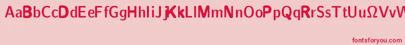 CmSansserifcondensedDemibold Font – Red Fonts on Pink Background