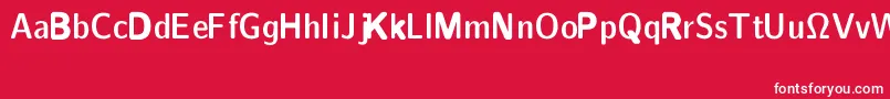 CmSansserifcondensedDemibold Font – White Fonts on Red Background