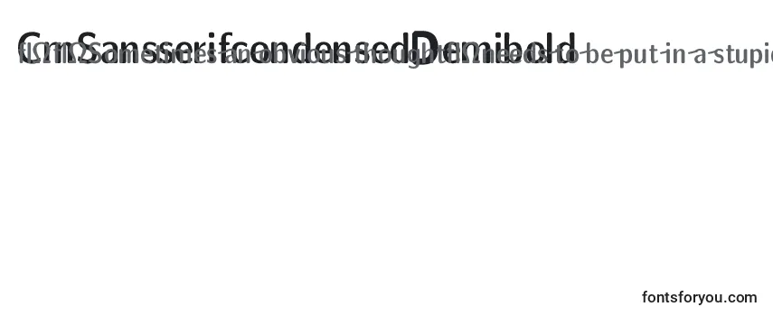 Review of the CmSansserifcondensedDemibold Font