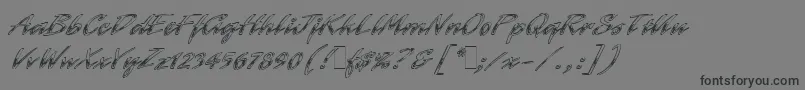 フォントLaserChromeLetPlain.1.0 – 黒い文字の灰色の背景