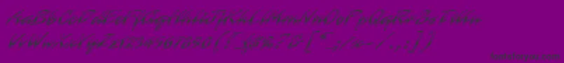フォントLaserChromeLetPlain.1.0 – 紫の背景に黒い文字