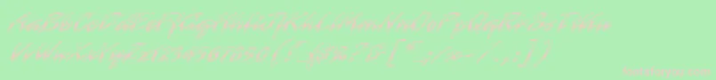 LaserChromeLetPlain.1.0 Font – Pink Fonts on Green Background