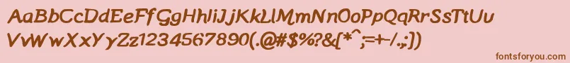 More about Manicmondaybold Font Manicmondaybold Font – Brown Fonts on Pink Background