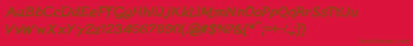 fuente Manicmondaybold – Fuentes Marrones Sobre Fondo Rojo