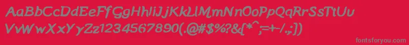 Manicmondaybold Font – Gray Fonts on Red Background