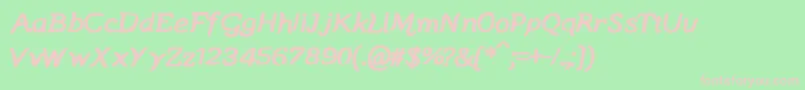Manicmondaybold Font – Pink Fonts on Green Background