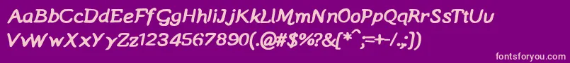 Manicmondaybold Font – Pink Fonts on Purple Background