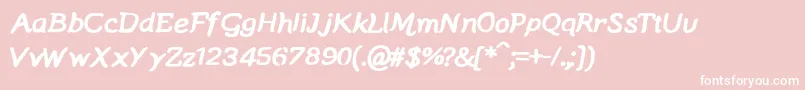 Manicmondaybold Font – White Fonts on Pink Background