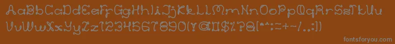 Czcionka EverythingMore – szare czcionki na brązowym tle