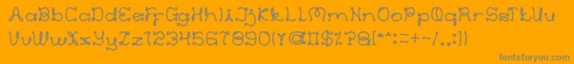 EverythingMore Font – Gray Fonts on Orange Background