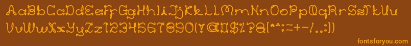 EverythingMore Font – Orange Fonts on Brown Background