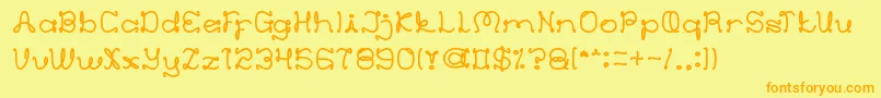 EverythingMore Font – Orange Fonts on Yellow Background