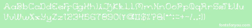 EverythingMore Font – White Fonts on Green Background