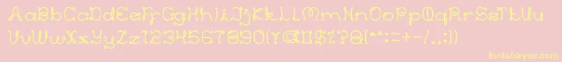 EverythingMore Font – Yellow Fonts on Pink Background