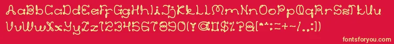 EverythingMore Font – Yellow Fonts on Red Background