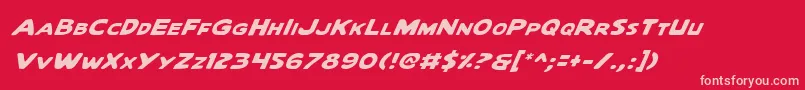 fuente QuartermainItalic – Fuentes Rosadas Sobre Fondo Rojo