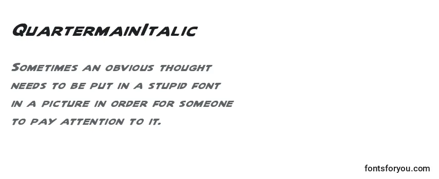 QuartermainItalic Font