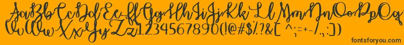 OctoberMoonTtf Font – Black Fonts on Orange Background