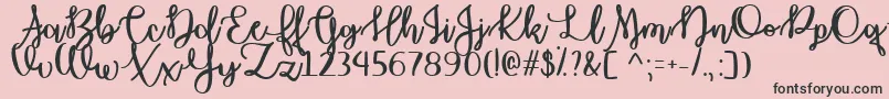 OctoberMoonTtf Font – Black Fonts on Pink Background