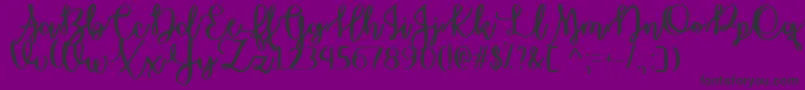 OctoberMoonTtf Font – Black Fonts on Purple Background
