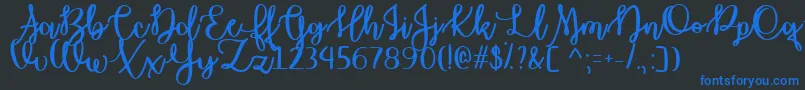 OctoberMoonTtf Font – Blue Fonts on Black Background