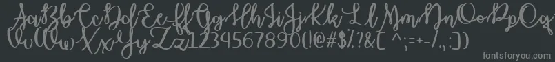 OctoberMoonTtf Font – Gray Fonts on Black Background