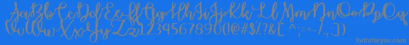 OctoberMoonTtf Font – Gray Fonts on Blue Background