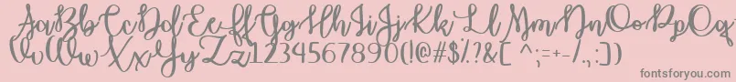 OctoberMoonTtf Font – Gray Fonts on Pink Background