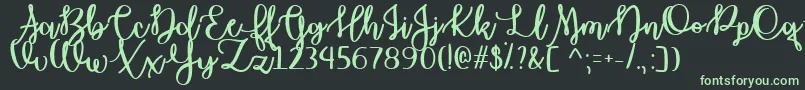 OctoberMoonTtf Font – Green Fonts on Black Background