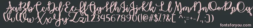 OctoberMoonTtf Font – Pink Fonts on Black Background