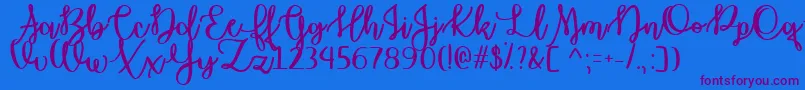 OctoberMoonTtf Font – Purple Fonts on Blue Background