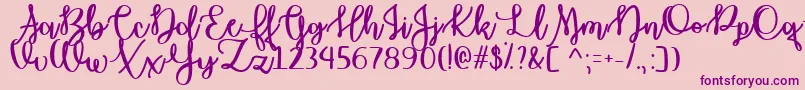 OctoberMoonTtf Font – Purple Fonts on Pink Background