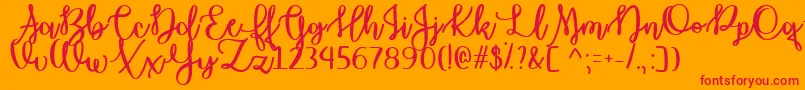 OctoberMoonTtf Font – Red Fonts on Orange Background