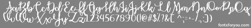 OctoberMoonTtf Font – White Fonts on Gray Background