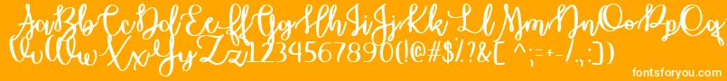 OctoberMoonTtf Font – White Fonts on Orange Background