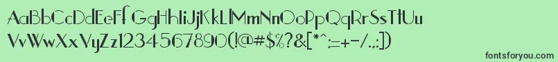 フォントStencil1935 – 緑の背景に黒い文字