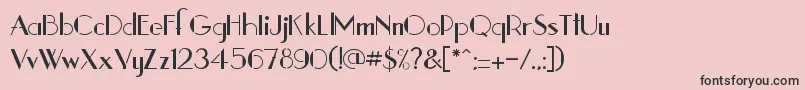 フォントStencil1935 – ピンクの背景に黒い文字