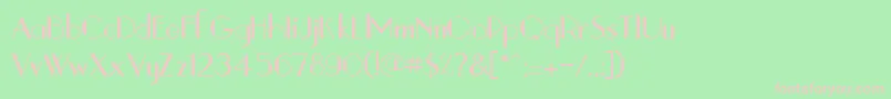 フォントStencil1935 – 緑の背景にピンクのフォント
