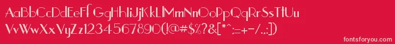 Шрифт Stencil1935 – розовые шрифты на красном фоне