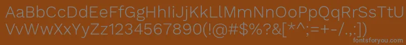 Шрифт WorksansLight – серые шрифты на коричневом фоне