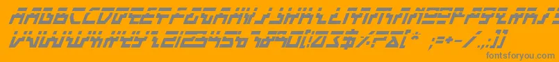 BeamRiderBoldItalicLaser Font – Gray Fonts on Orange Background