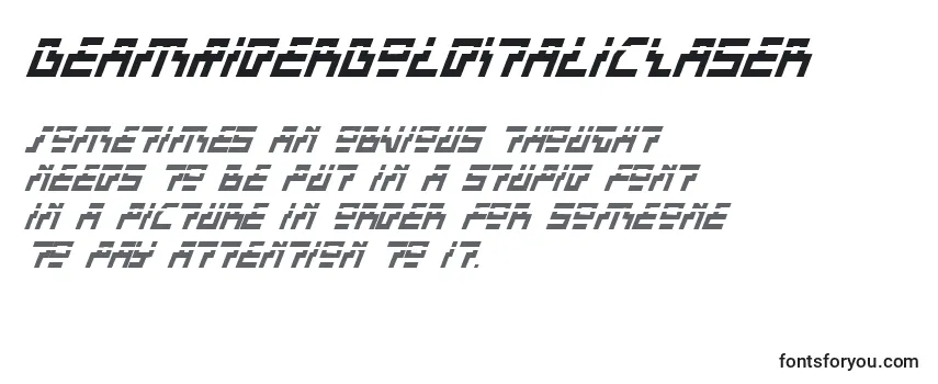 BeamRiderBoldItalicLaser-fontti