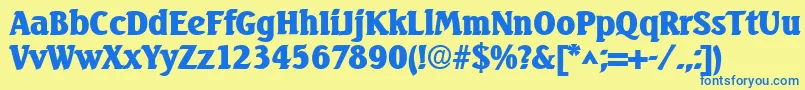 SeagulllhBold Font – Blue Fonts on Yellow Background