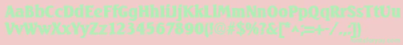 SeagulllhBold Font – Green Fonts on Pink Background