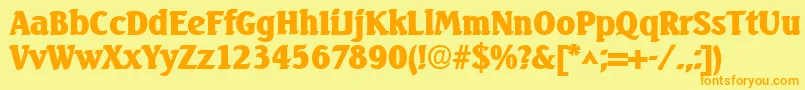 SeagulllhBold Font – Orange Fonts on Yellow Background