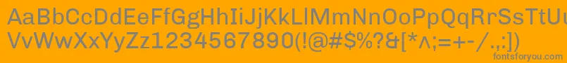 フォントChivo – オレンジの背景に灰色の文字