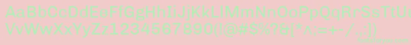 Chivo Font – Green Fonts on Pink Background